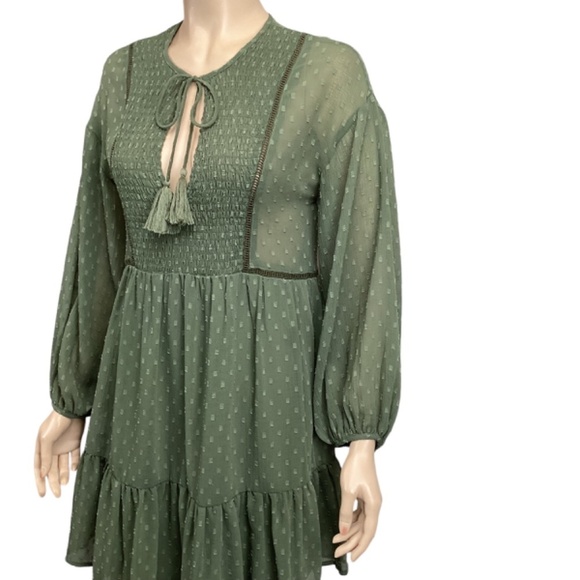 Zara dotted mesh mini dress size XS Xsmall NWT - Picture 6 of 9
